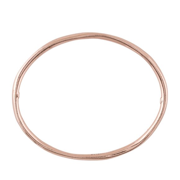 IPPOLITA ROSÉ GOLD PLATED STERLING SILVER SQUIGGLE BANGLE BRACELET - Picture 5 of 7
